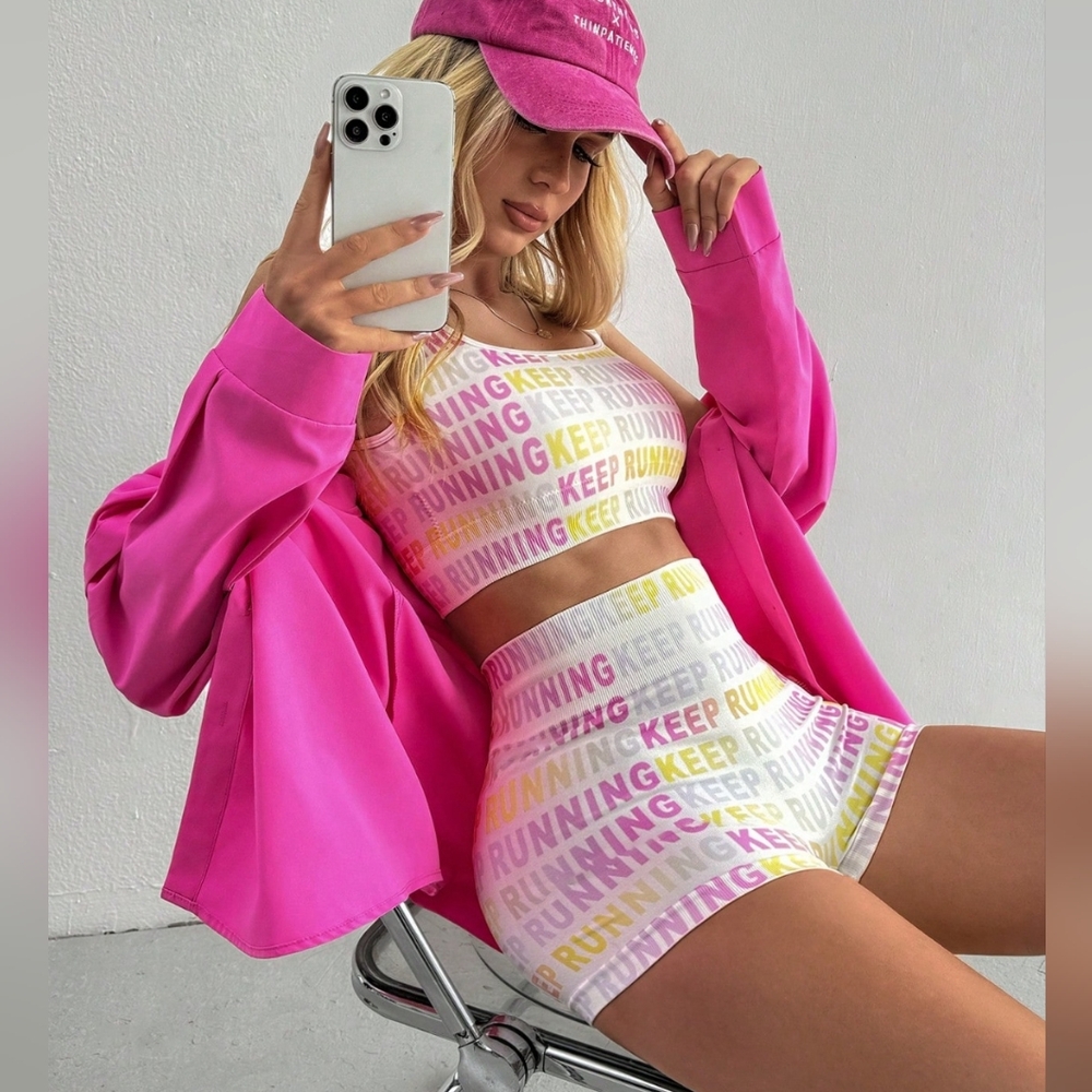 Colorful 'Keep Running' Active Set - Picture 10 of 12